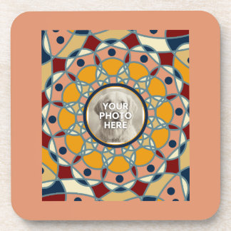 Dessous-de-verre Chemise bébé avec conception de mandala de photo p