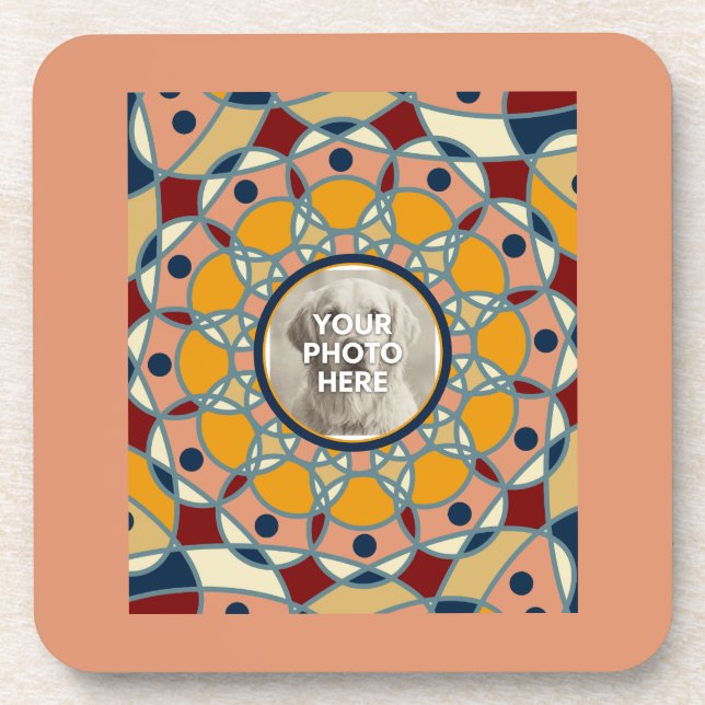 Dessous-de-verre Chemise bébé avec conception de mandala de photo p (Devant)