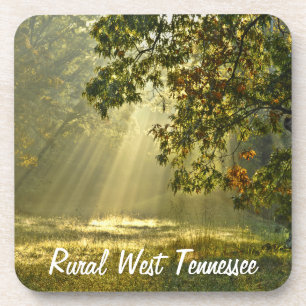 Dessous-de-verre Chêne avec des rayons de soleil de matin