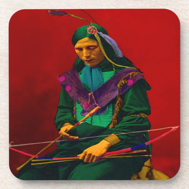 Dessous-de-verre Cherokee Indian Pop Art (Devant)