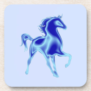 Dessous de verre Cheval Bleu - Peinture