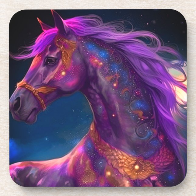 Dessous-de-verre Cheval pourpre (Devant)