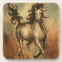Cheval sauvage et couleurs chaudes