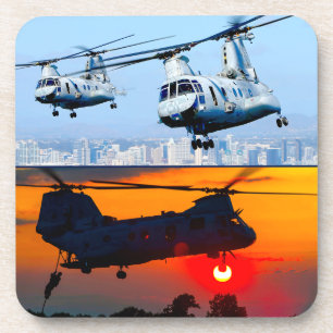 DESSOUS-DE-VERRE CHEVALIER DE MER CH-46E