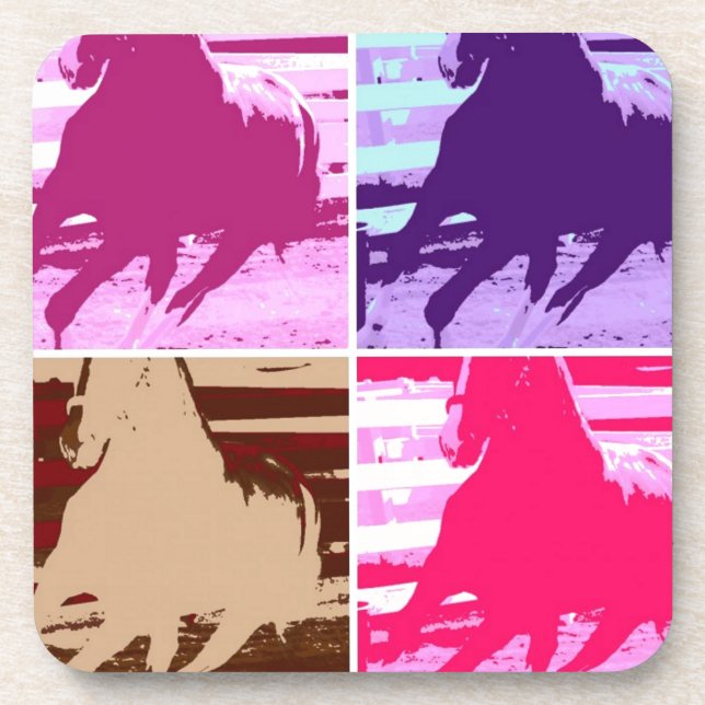 Dessous-de-verre Chevaux d'art pop (Devant)