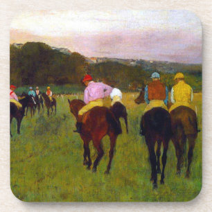 Dessous-de-verre Chevaux de course Edgar Degas à Longchamp