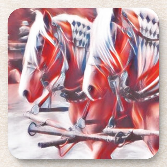 Dessous-de-verre Chevaux de travail (Devant)