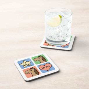 Dessous-de-verre Chevaux mignons d'amour du clipart (images