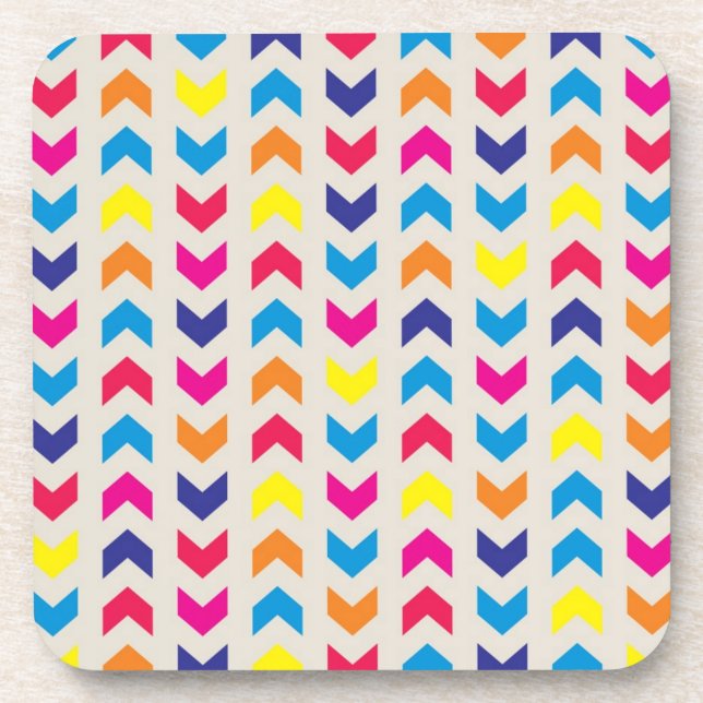 Dessous-de-verre Chevron aztèque coloré (Devant)