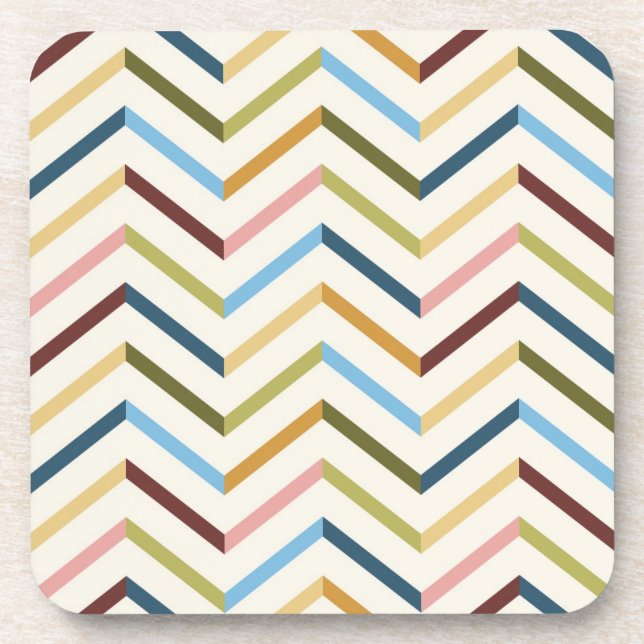 Dessous de verre Chevron MultiColor (Devant)
