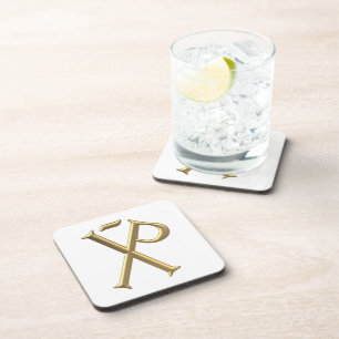 Dessous-de-verre Chi-Rho 3 D D'Or
