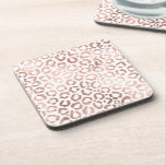 Dessous-de-verre Chic Rose Gold Leopard Cheetah Poster de animal<br><div class="desc">Ce design élégant et chic est parfait pour la fashionista moderne. Il présente un poster de animal safari léopard/cheetah dessiné à la main sur un arrière - plan blanc simple et imprimé en faux or rose. C'est joli, mignon et tendance ! ***REMARQUE IMPORTANTE DE CONCEPTION : Pour toute demande de...</div>