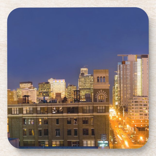 Dessous-de-verre Chicago (Illinois), photo de la ligne aérienne de  (Devant)