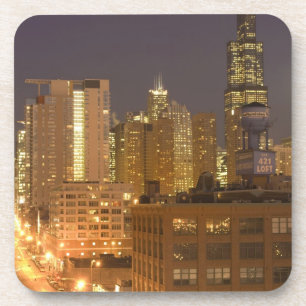 Dessous-de-verre Chicago, Illinois, Skyline de West Loop à