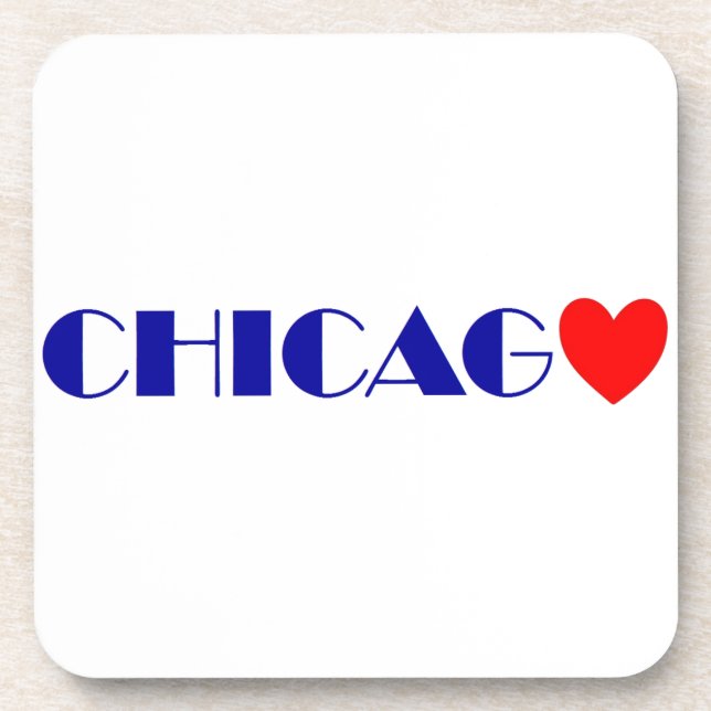 Dessous-de-verre chicago j'aime (Devant)