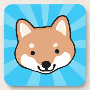 Dessous-de-verre Chien de dessin animé Shiba Inu Éclatement d'étoil