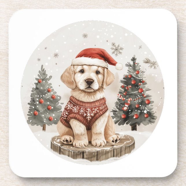 Dessous-de-verre Chien de Noël du Labrador Retriever (Devant)