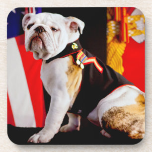 DESSOUS-DE-VERRE CHIEN DE SERVICE MILITAIRE AMÉRICAIN
