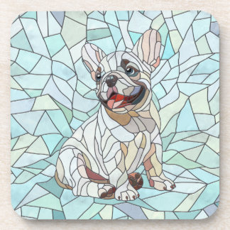 Dessous-de-verre Chien de taureau français mignon - mosaïque pastel