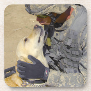 DESSOUS-DE-VERRE CHIEN DE TRAVAIL MILITAIRE AMÉRICAIN
