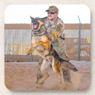 DESSOUS-DE-VERRE CHIEN DE TRAVAIL MILITAIRE AMÉRICAIN