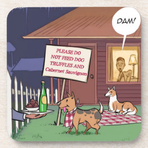 Dessous-de-verre Chiens gourmands amusants