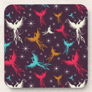 Dessous-de-verre Chiffre motif d'oiseaux de Phoenix