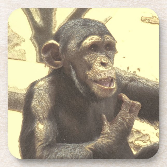Dessous-de-verre Chimp métallique (Devant)