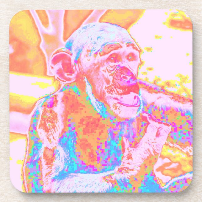 Dessous-de-verre Chimp psychédélique (Devant)
