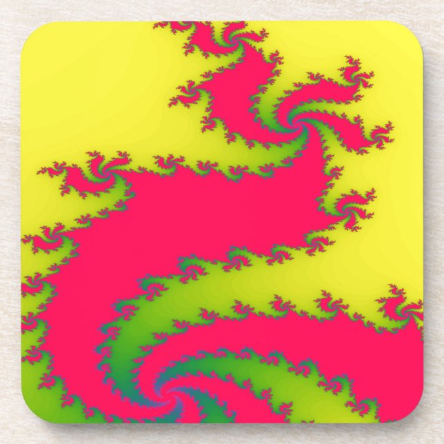 Dessous-de-verre Chinese New Year Dragon Fractal Coaster (Devant)