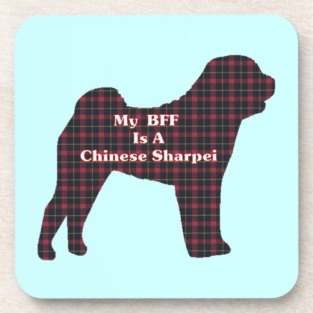 Dessous-de-verre Chinese Sharpei BFF (Devant)