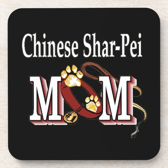 Dessous-de-verre Chinois Shar Pei Chien Maman (Devant)
