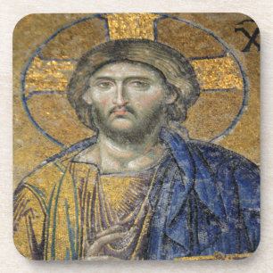 Dessous-de-verre Christ Pantocrator Mosiac Iconique Religieux Romai