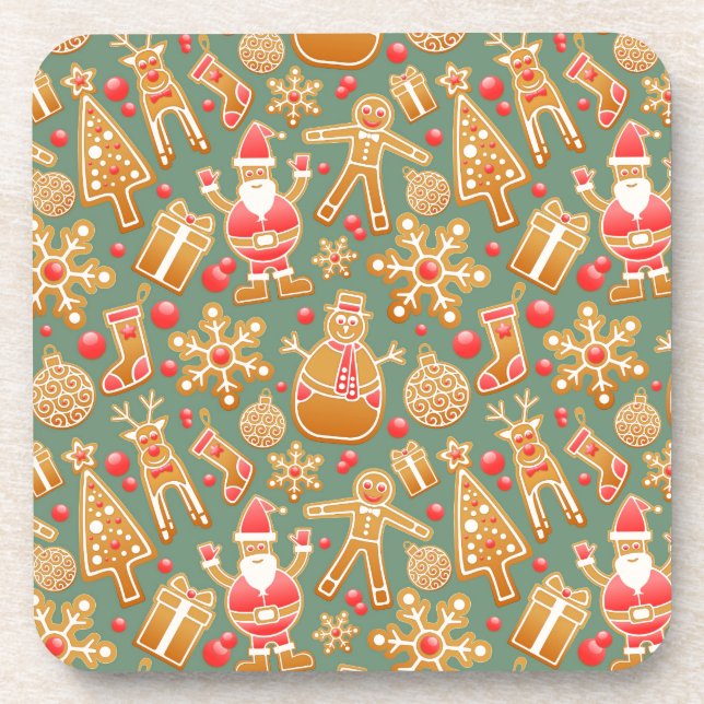 Dessous-de-verre christmas gingerbread santa (Devant)