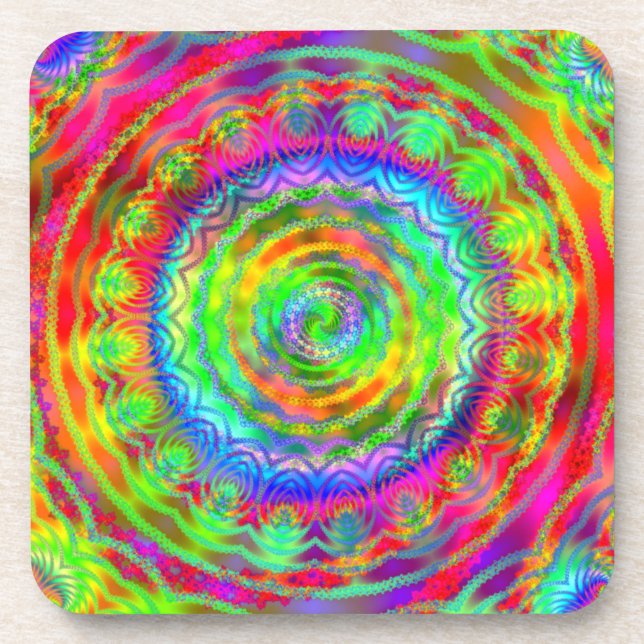 Dessous-de-verre Cible Tie-dye (Devant)