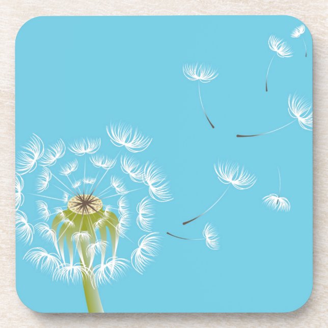 Dessous-de-verre Ciel bleu dandelion nature fleurie (Devant)