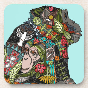 Dessous-de-verre ciel d'amour chimpanzé