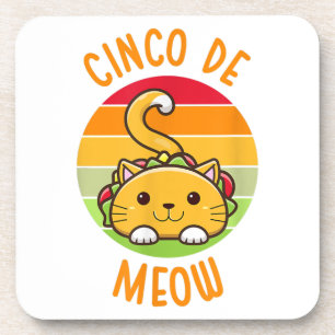 Dessous-de-verre Cinco De Meow Cinco De Mayo Funny Tacos Cat Lover