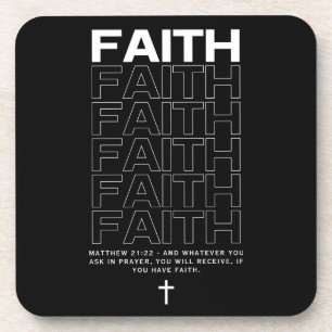 Dessous-de-verre Citation Biblique sur la Foi Matthieu 21:22