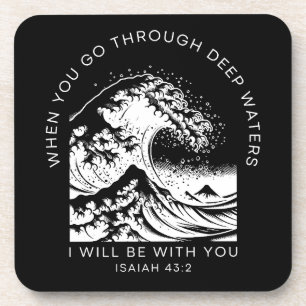Dessous-de-verre Citation Biblique sur l'Eau Esaïe 43:2