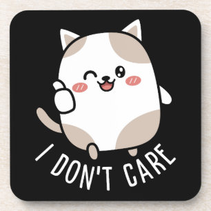 Dessous-de-verre Citation de chat mignon drôle sarcastique pouce le
