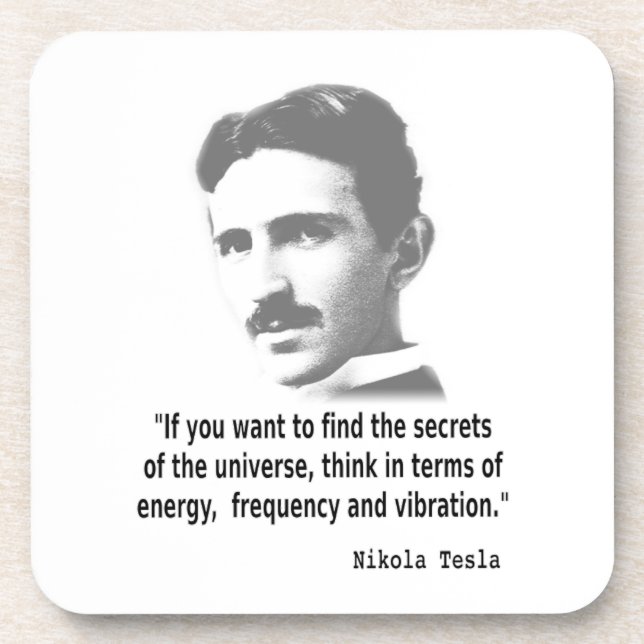 Dessous-de-verre Citation De Nikola Tesla (Devant)