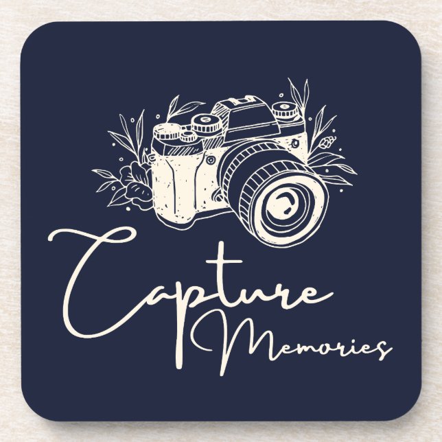Dessous-de-verre Citation de photographie Capture Memories (Devant)