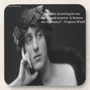 Dessous-de-verre Citation d'écriture de Virginia Woolf avec des ray