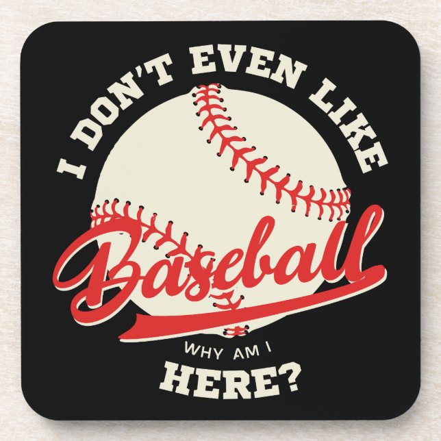 Dessous-de-verre Citation drôle de baseball sportif (Devant)