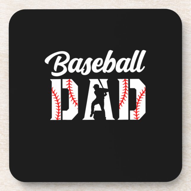 Dessous-de-verre Citations grand-père | Papa du baseball (Devant)