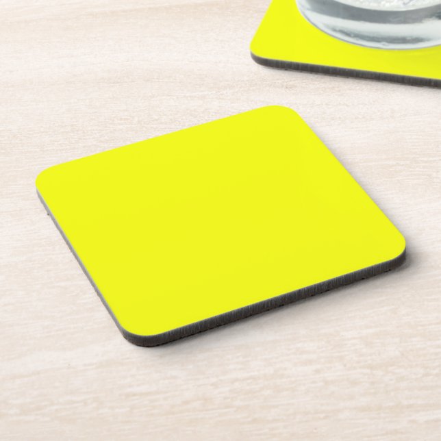 Dessous-de-verre Citron jaune Accent Couleur Personnaliser (Côté gauche)