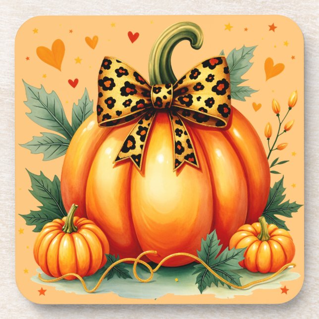 Dessous-de-verre Citrouille automne (Devant)