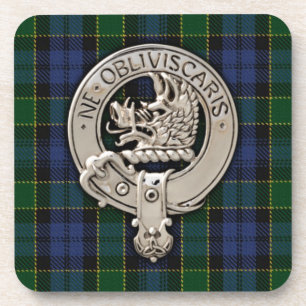 Dessous-de-verre Clan Campbell Crest et Breadalbane Tartan