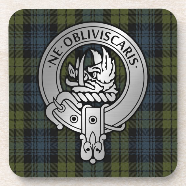 Dessous-de-verre Clan Campbell Crest & Tartan (Devant)